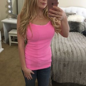 Neon Pink Lilu Racerback Tank